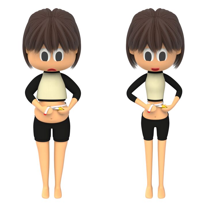 Μέτρηση μέσης πριν και μετά την αποτελεσματική απώλεια βάρους